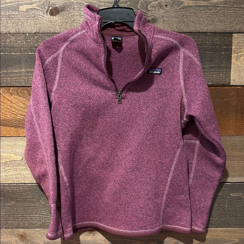 Patagonia Maroon Quarter-Zip Fleece